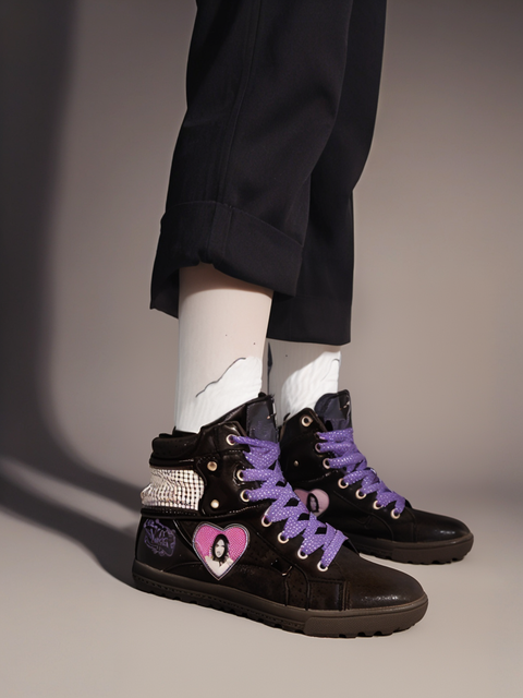 Disney Violeta Girl`s Black Ankle Sneakers | Disney In Lebanon