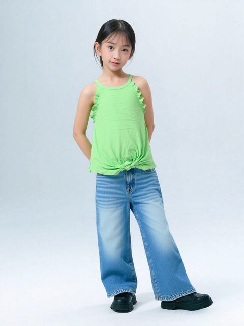 Zara  Girl's Green Sleeveless Blouses |Zara  in Lebanon