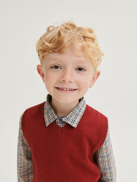 Reserved Baby Boy's Burgundy Sleeveless Sweatshirt |Reserved  In Lebanon