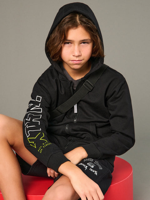 Sinsay Boy's Black Zip Up Jacket | Sinsay in Lebanon