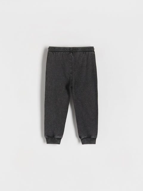 Reserved Baby Boy's Black Joggers With Wash Effect | Reserved In Lebanon