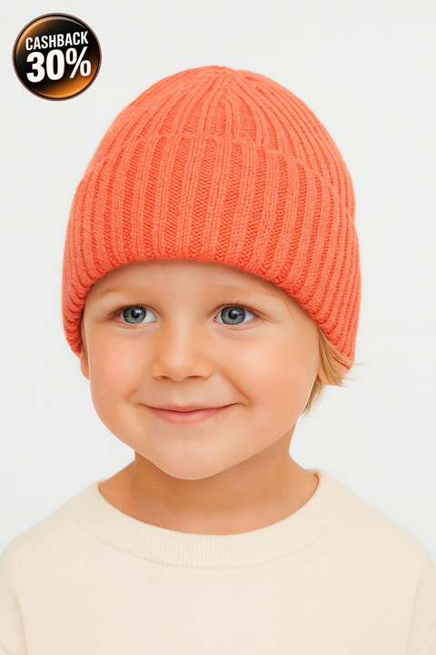 Reserved Boy's Orange Knit Beanie Hat | Reserved In Lebanon