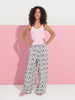 Sinsay Women’s White and Grey Geometric Wide-Leg Trousers | Sinsay in Lebanon
