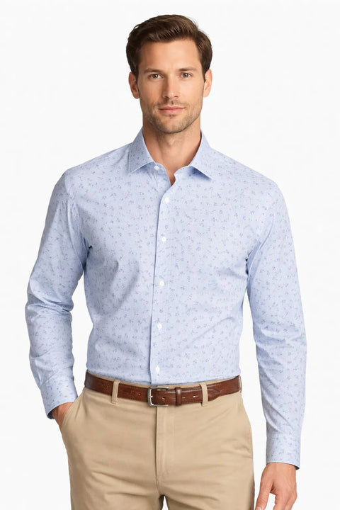 Michael Kors Men's Blue  Slim-Fit  Dress Shirt | Michael Kors In Lebanon