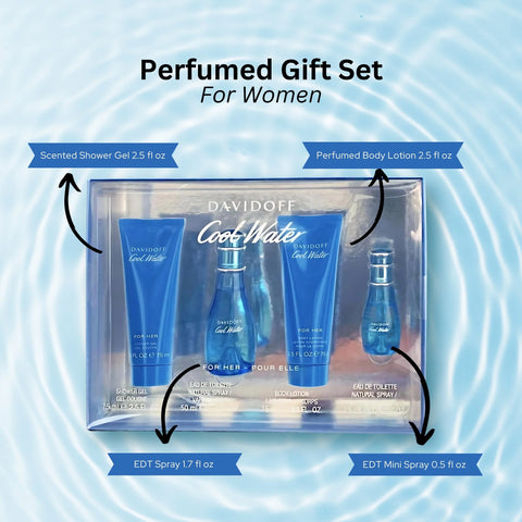 Davidoff Cool Water Gift Set For Women | Davidoff Cool Water In Lebanon