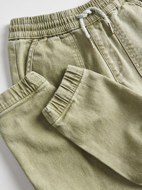 Reserved Boy's Khaki Green Highly Elastic Jogger Pants | Reserved In Lebanon