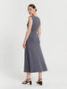 Sinsay Women's Dark Grey Midi Dress With Gathering | Sinsay In Lebanon