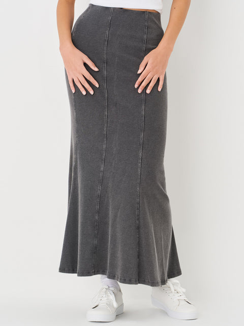 Sinsay Women's Grey Maxi Skirt With Elastic Waistband | Sinsay In Lebanon