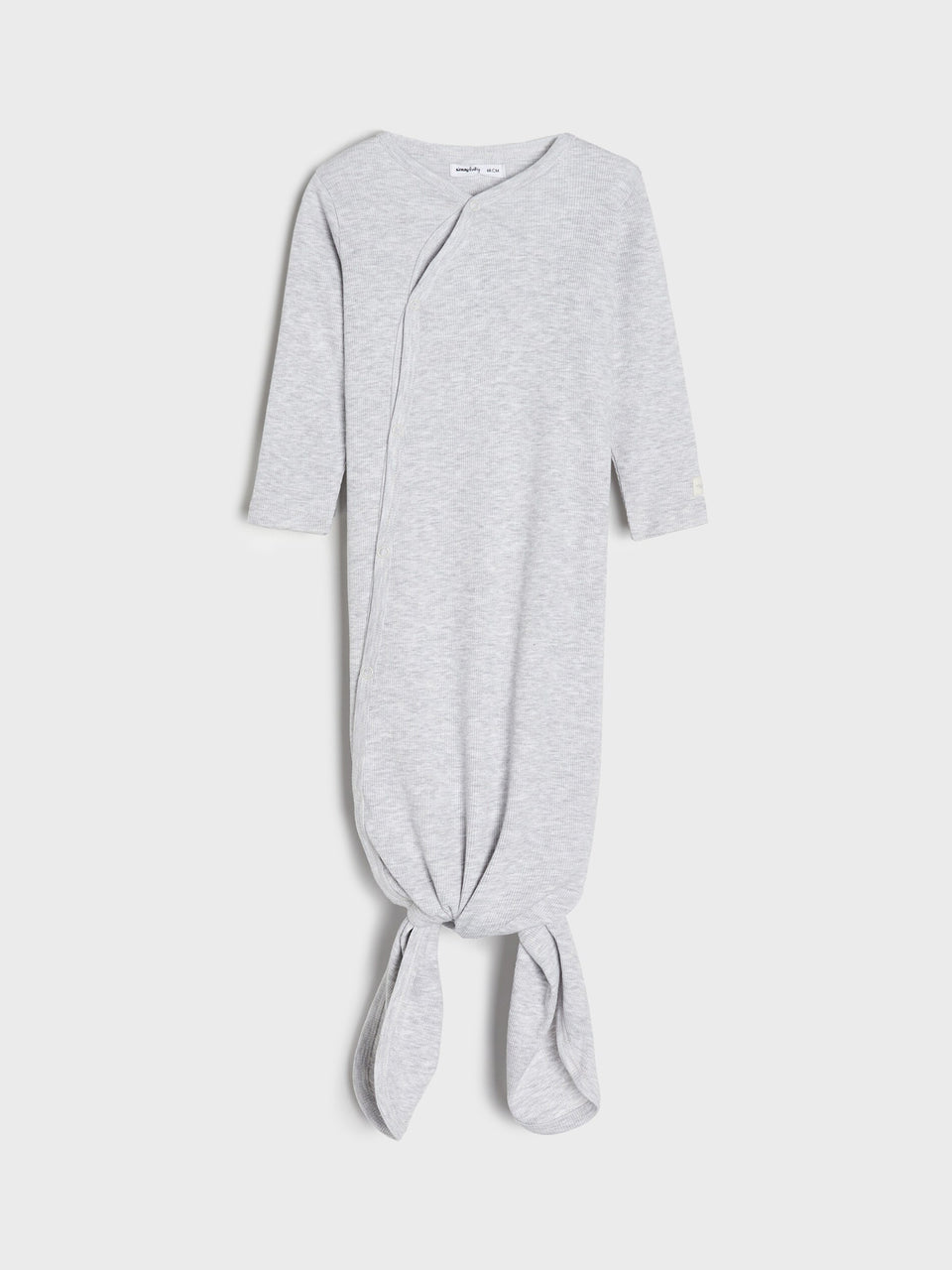 Sinsay Baby Boy Grey Ribbed Long-Sleeve Romper