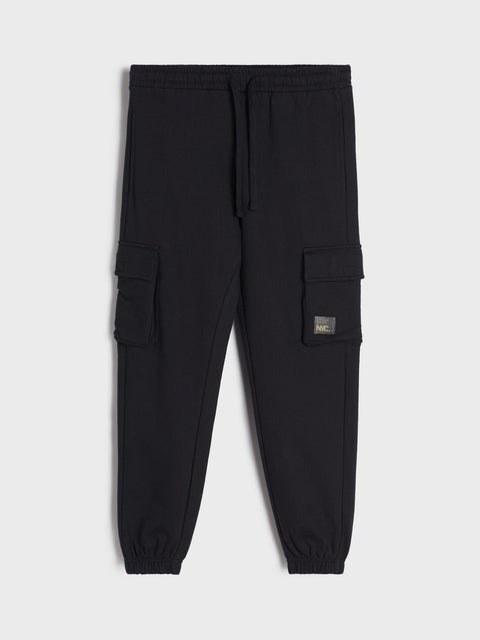 Sinsay Boy's Black Cotton-Blend Sweatpants With Cuffs | Sinsay In Lebanon