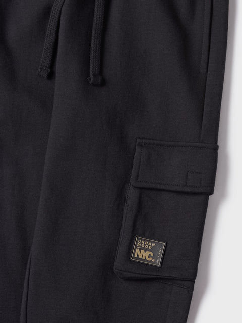 Sinsay Boy's Black Cotton-Blend Sweatpants With Cuffs | Sinsay In Lebanon
