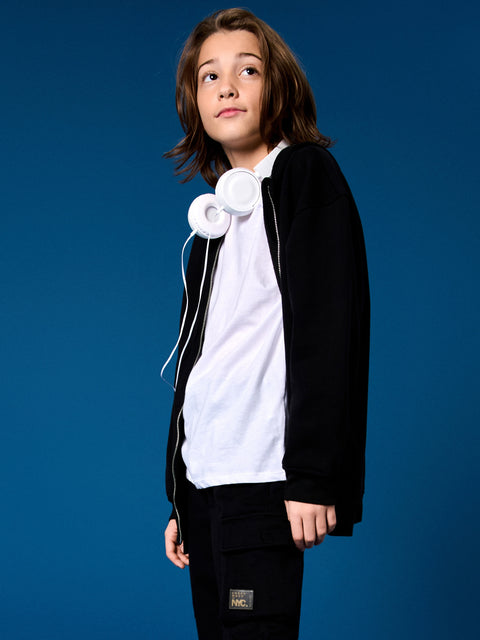 Sinsay Boy's Black Cotton-Blend Sweatpants With Cuffs | Sinsay In Lebanon