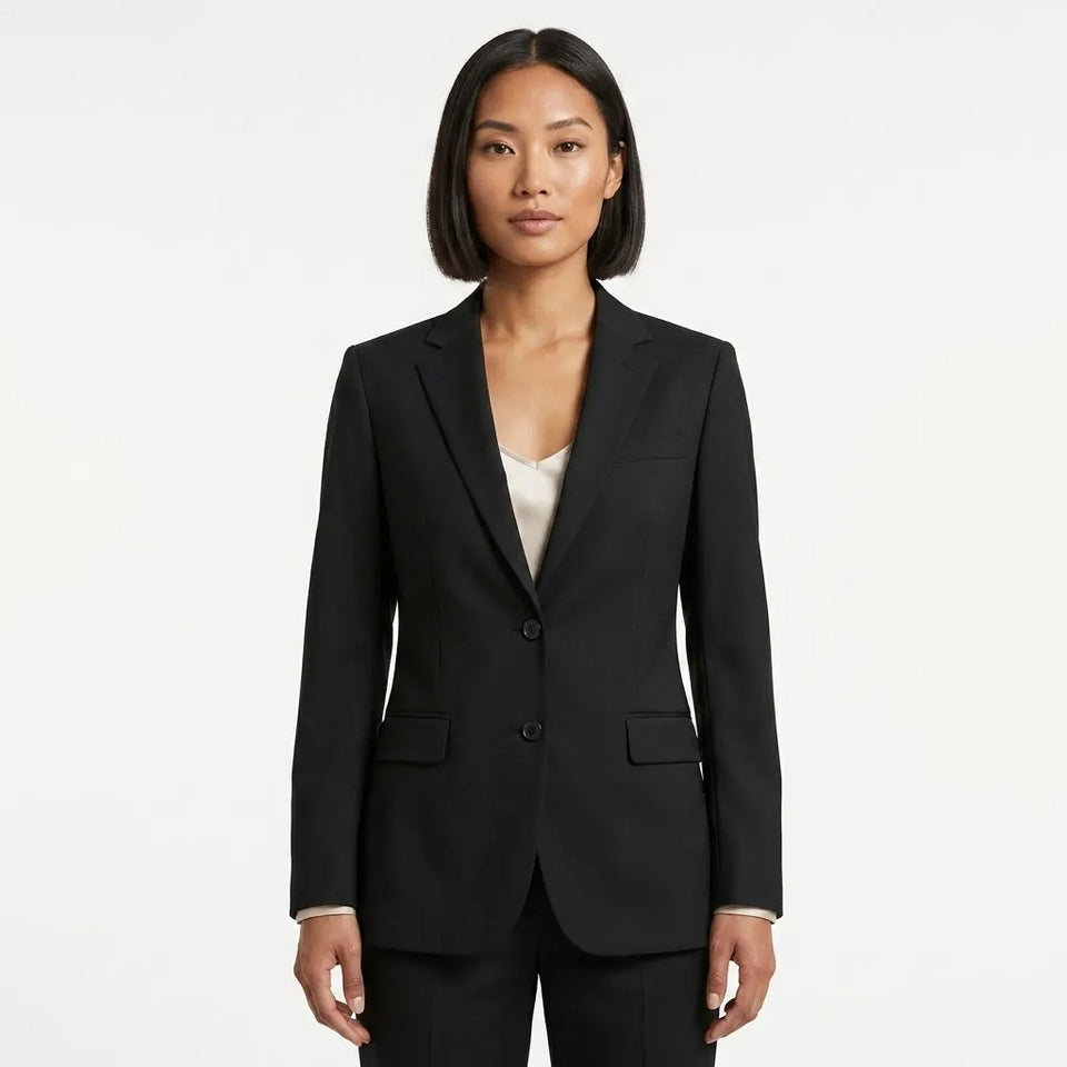Reaction Kenneth Cole Women's Black Single-Breasted Suit Blazer
