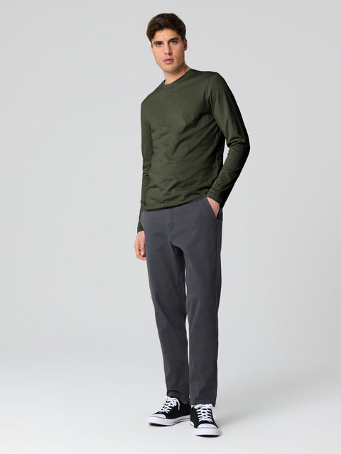 Sinsay Men's Olive Green Crew Neck Long Sleeve Blouse|Sinsay In Lebanon