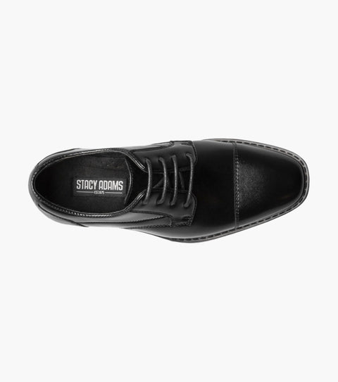 Stacy Adams Boy's Black Kallum Jr. Cap Toe Lace Up Casual Shoes|Stacy Adams In Lebanon
