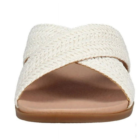 Draper James Women's Off White Alex Raffia Cross Strap Slippers | Draper James In Lebanon