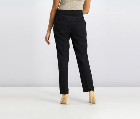 Kasper Women's Black Petite Slim Straight Leg Trousers | Kasper In Lebanon
