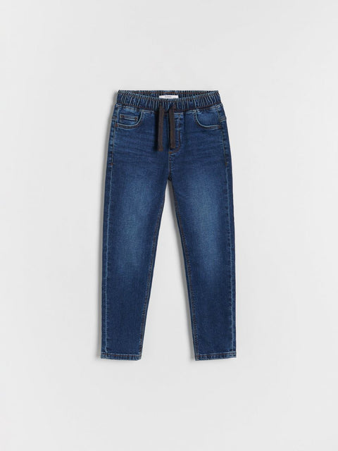 Reserved Boy's Dark Blue Elastic Carrot Jeans | Reserved In Lebanon