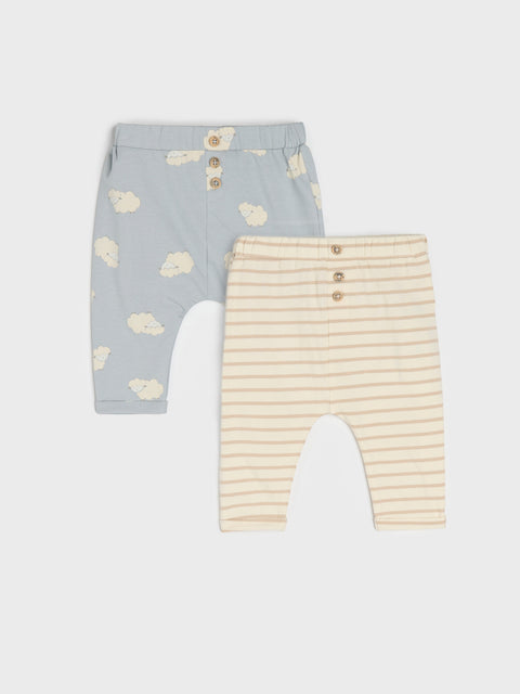 Sinsay Baby's Beige/Blue Pants With Decorative Buttons 2-Pack | Sinsay In Lebanon