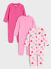 Sinsay Baby Girl Overall 3-Pack Multi Pink AYA
