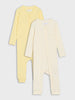 Sinsay Baby girl cream/light yellow overall 2-pack AYA