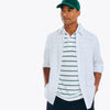 Nautica Men's White & Green Classic Fit Striped Deck Polo T-shirt|Nautica In Lebanon