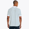 Nautica Men's White & Green Classic Fit Striped Deck Polo T-shirt|Nautica In Lebanon