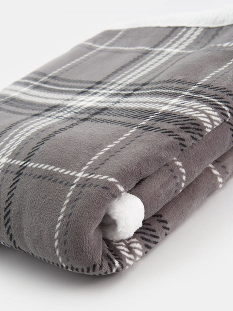 Sinsay Gray Checked Bed Cover 150 cm x 200 cm | Sinsay In Lebanon