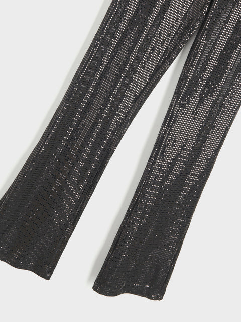 Close-up of black textured fabric on a white background