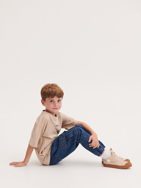 Reserved Boy's Blue Denim Cargo Joggers | Reserved In Lebanon