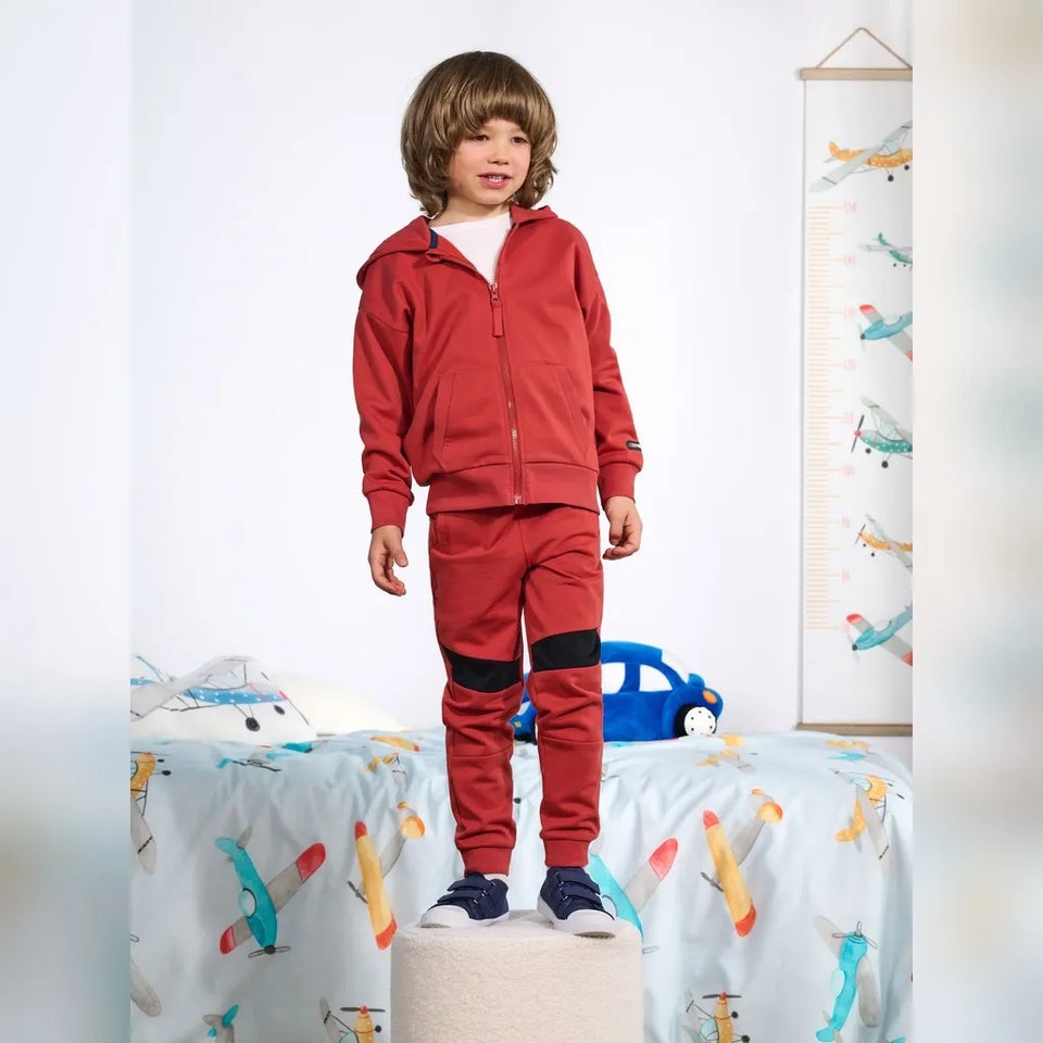 Sinsay Boy's Rust Red Elastic Drawstring Waistband Sweatpants