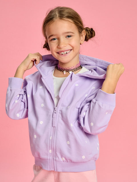 Sinsay Baby Girl's Light Purple Floral Printed Hooded Jacket|Sinsay In Lebanon