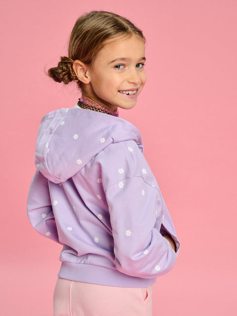 Sinsay Baby Girl's Light Purple Floral Printed Hooded Jacket|Sinsay In Lebanon