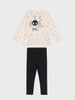 Sinsay baby girl off white/black printed 2 piece set AYA