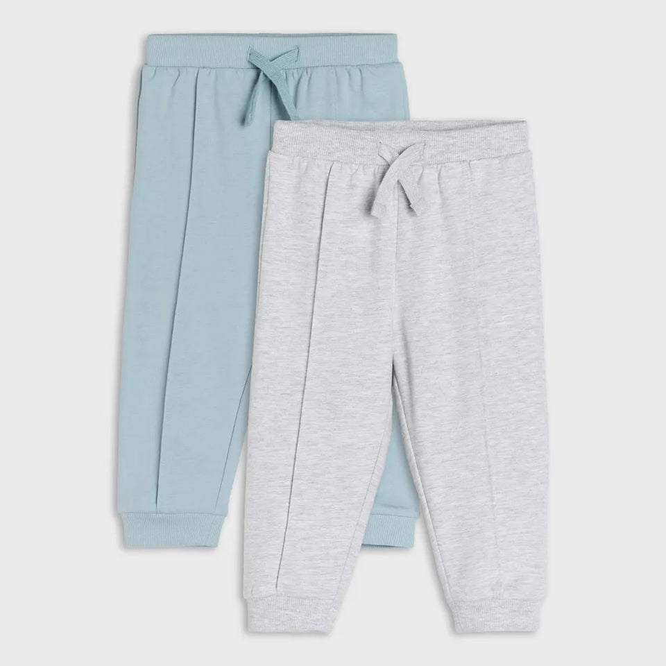 Sinsay Boy's Light Grey & Blue Drawstring Waist 2 Pack Sweatpants