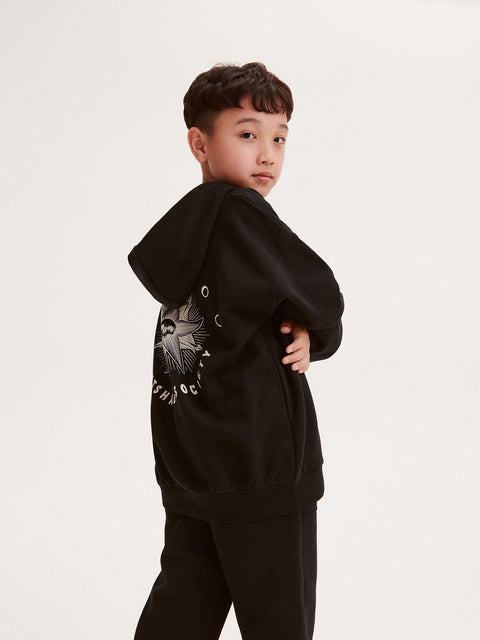 Reserved Boy's Black Oversized Wednesday Hoodie | Reserved In Lebanon