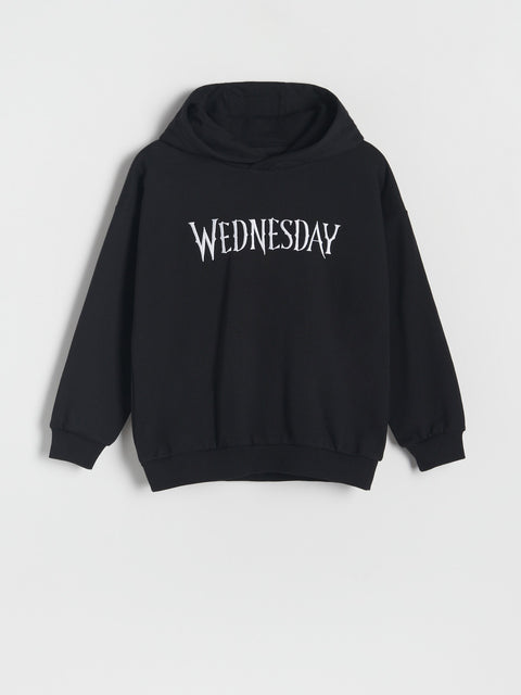 Reserved Boy's Black Oversized Wednesday Hoodie | Reserved In Lebanon
