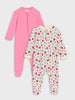 Sinsay baby girl pink & cream print overall AYA