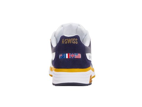 K-Swiss sneaker with a British flag design on a white background