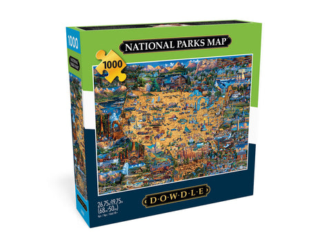 National Parks Map Puzzle 1000pcs | National Parks Map In Lebanon
