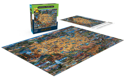 National Parks Map Puzzle 1000pcs | National Parks Map In Lebanon