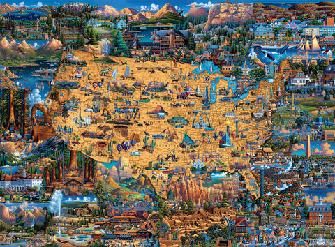 National Parks Map Puzzle 1000pcs | National Parks Map In Lebanon