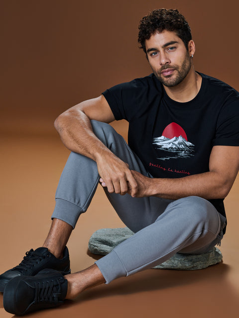 Sinsay Men's Gray Elastic Waist Sweatpants | Sinsay In Lebanon