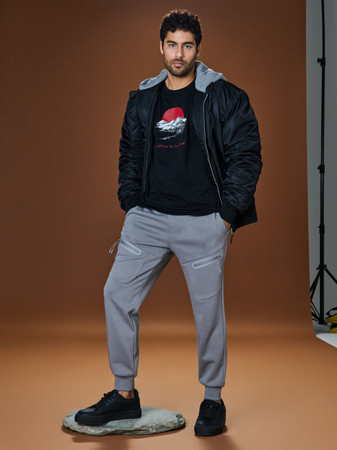 Sinsay Men's Gray Elastic Waist Sweatpants | Sinsay In Lebanon