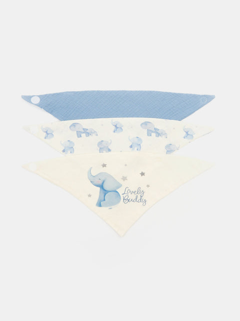 Sinsay Baby Boy's Off White/Light Blue Bib 3-Pack | Sinsay In Lebanon