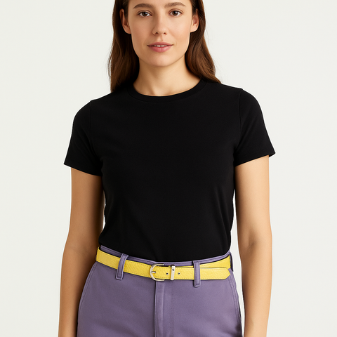 S.Oliver Women's Yellow Leather Belt |S.Oliver In Lebanon