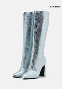 Steve Madden Women's Silver Croco Ally Heeled Knee Boots |Steve Madden in Lebanon