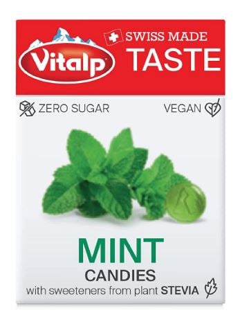 Vital Taste Mint Hard Candies - Sugar Free & Vegan 25g