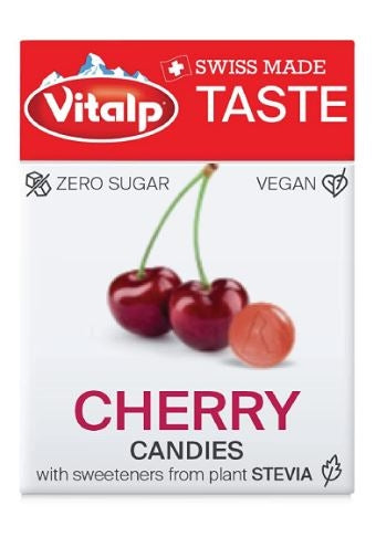Vital Taste Cherry Hard Candies - Sugar Free & Vegan 25g