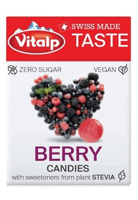 Vital Taste Berry Hard Candies - Sugar Free & Vegan 25g